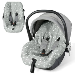 Orzbow infant seat cover liner gray close-up of soft cotton for comfort.