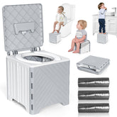 Orzbow portable potty seat folded for compact travel and storage