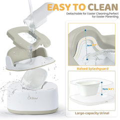 Orzbow potty step-stool provides a convenient height boost for kids.