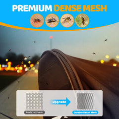 Orzbow reversible sunshade flips to adjust ventilation without disturbing baby.