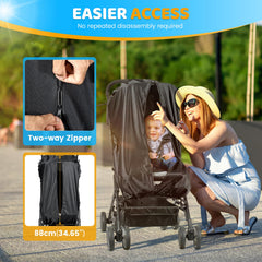 Orzbow wrap-around shade provides all-around sun protection on the go.