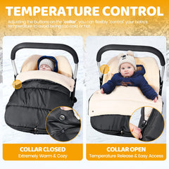 Orzbow universal car seat footmuff with harness slots for secure installation