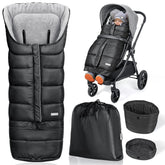 Orzbow universal stroller bunting bag provides full coverage against cold winds.