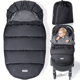 Orzbow universal stroller footmuff hood shields baby's face from cold air