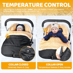 Orzbow warm car seat footmuff keeps little feet cozy in winter travel