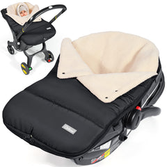 Orzbow winter carseat cover front view demonstrates warmth and universal fit for infants.