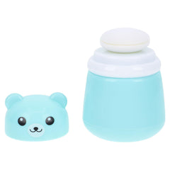 OSALADI cartoon bear powder puff box for easy baby powder application.