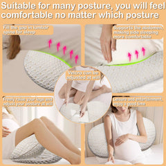 Oskeray pillow back-hip-leg-support helps align spine and hips.