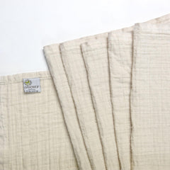 OsoCozy GOTS-certified flats, natural unbleached cotton for eco-friendly diapering.