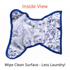 Durable soft PUL from OsoCozy keeps moisture out while remaining breathable.