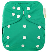 OsoCozy one-size diaper cover with adjustable snap fit for growing babies.