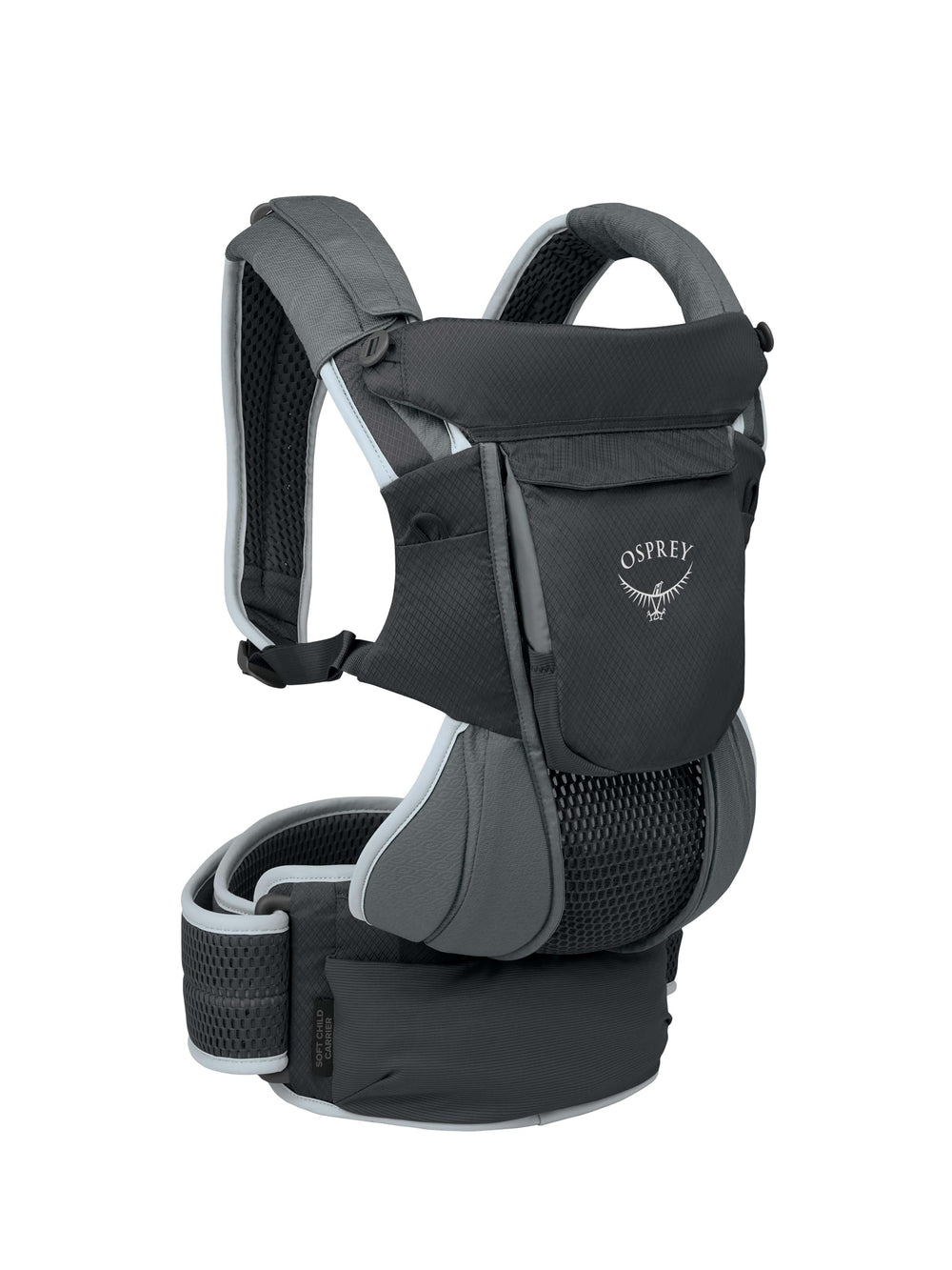Osprey Poco Soft carrier front view with ergonomic newborn support.