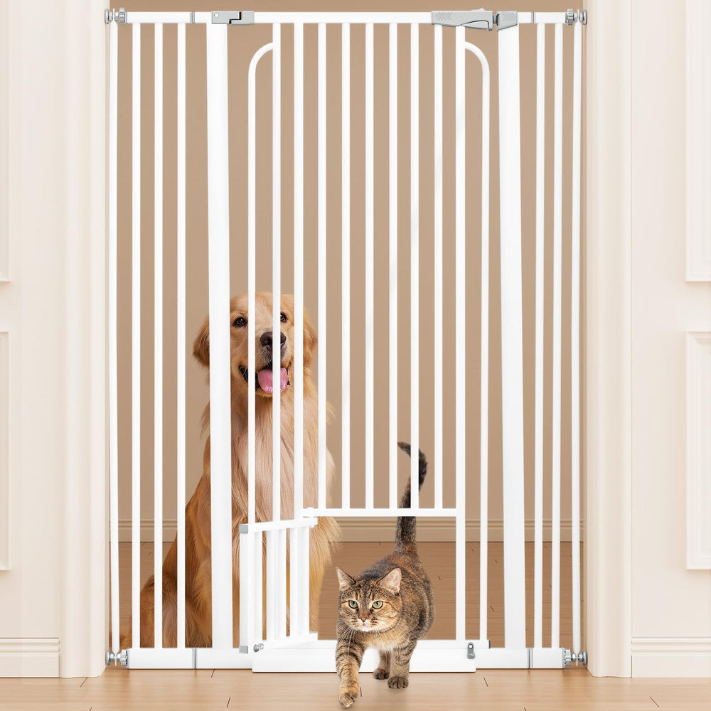 Ostutry 53in cat gate towers tall, suited for larger pets.