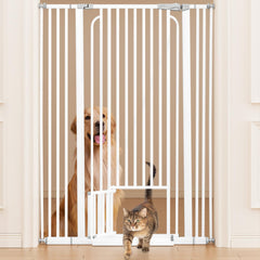 Ostutry 53in cat gate towers tall, suited for larger pets.