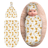 Osvbs Guitar Music Note Swaddle Blanket for newborn comfort and photo props.