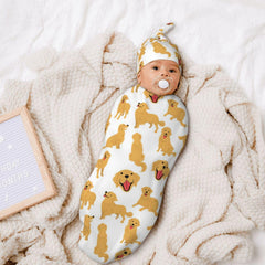 Osvbs matching hat with swaddle set for coordinated newborn photos