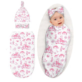 Osvbs Western Cowboy Cactus Pink swaddle blanket shown as a cozy newborn wrap