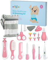 OTTOLIVES pink 24-in-1 baby nail trimmer kit for precise newborn nail care