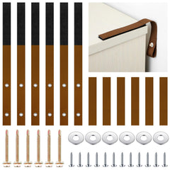 Oudain 6-set anti-tip straps brown stabilizing furniture against tipping.