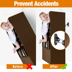 Ougourim anchors pack bookcase wall straps for safer taller furnishings.