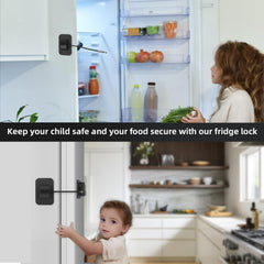 Ougourim fridge lock code setting shows a 4-digit combination.