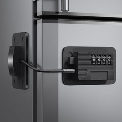 Ougourim fridge lock front view for quick, secure installation and child safety.