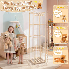 Solid wooden craftsmanship with rounded edges for safe, durable toy storage.