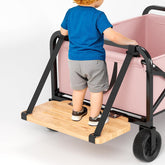 OUSEXI stand-up wagon board with slip-resistant surface boosts toddler stability on walks.