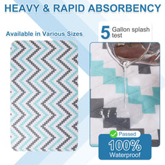 OUTCREATOR bed pad features an absorbent core that quickly wicks moisture.