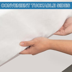 OUTCREATOR bed pad close-up showing quilted waterproof surface.
