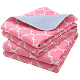 OUTCREATOR washable bed pad 34x56 pink with waterproof top layer for all night dryness