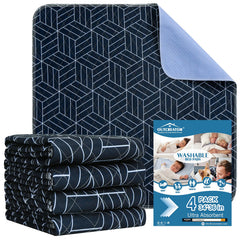 OUTCREATOR Washable Bed Pad 4-pack top view showing compact storage and soft surface.