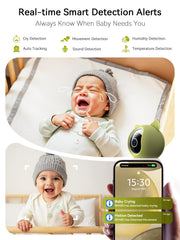 Outinput baby monitor infrared night vision for clear viewing in the dark.