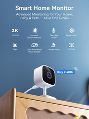 Outinput 2K night vision delivers clear footage in low light.