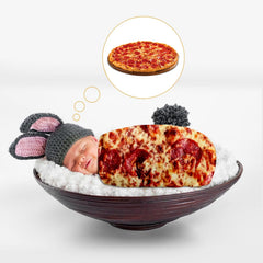 Outivity pizza blanket baby-swaddle design adds playful wrapping for fun photos