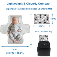 Outtip Cute Snail changing mat waterproof surface keeps messes contained