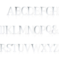 Outus ampersand symbol mirror decal highlights a stylish focal point in any room.