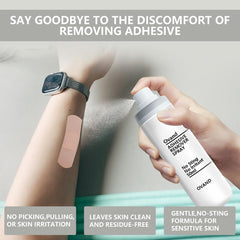 Close-up of Ovand remover demonstrating quick drying and low-residue formula.