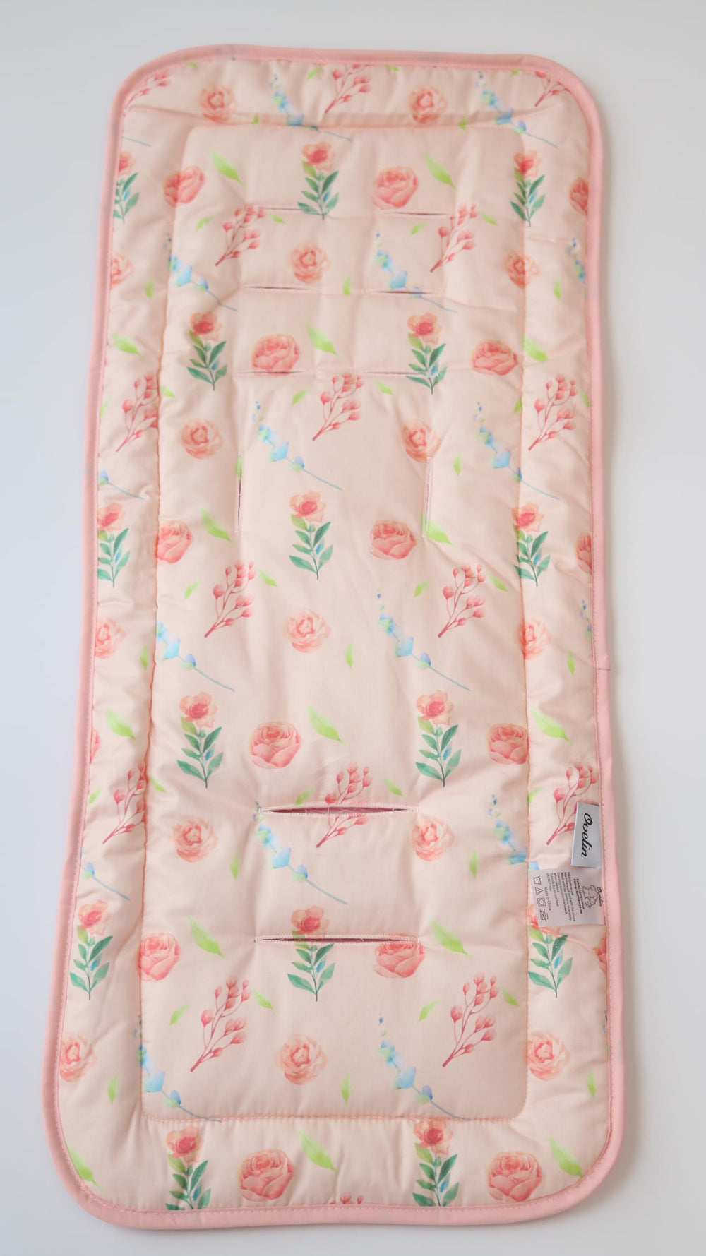 Ovelin baby stroller cushion pink rose offers soft, breathable seating for infants