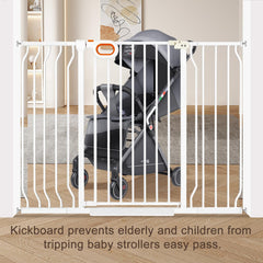 Owlie gate extensions enable up to 85 inches for wide entryways.