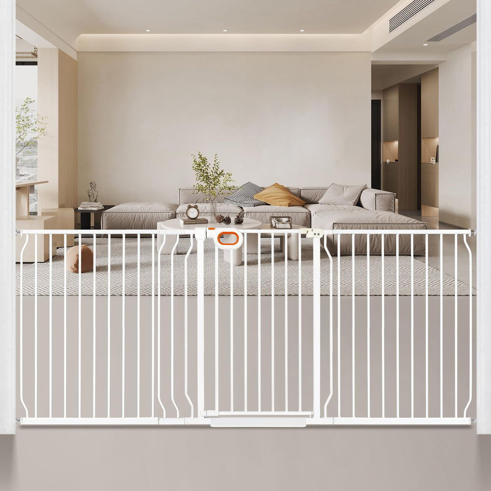 Owlie 37.4-inch extra tall gate provides a tall barrier for stairs.