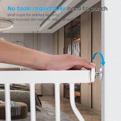 Owlie gate stands 30.5 inches tall for a secure barrier.