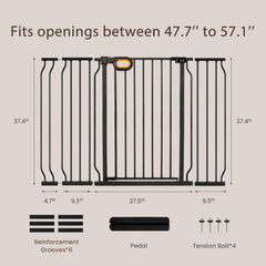 Owlie walk-through gate for easy passage with a child.