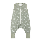 Owlivia 1.0 Tog baby sleeping bag with feet for year-round warmth and mobility.