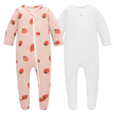 Owlivia baby pajamas zip-front 2-pack for quick diaper changes.