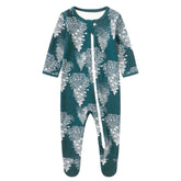 Owlivia organic cotton baby pajamas with zip-front for easy night changes.