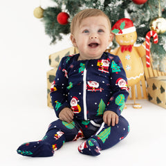 Owlivia Organic Cotton Baby Pajamas with zip front closure for quick night changes