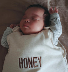 Owlivia 2.5TOG sleep sack closeup highlights layered organic cotton