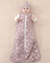 Owlivia sleep sack with two-way zipper and protective flap.