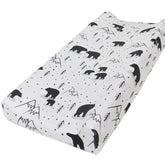 Owlowla changing pad cover with soft minky texture for baby's comfort.